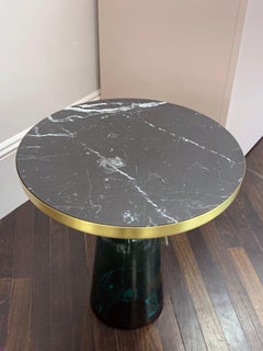 ClassiCon Bell Side Table in Brass, Emerald Green & Marble by Sebastian Herkner
