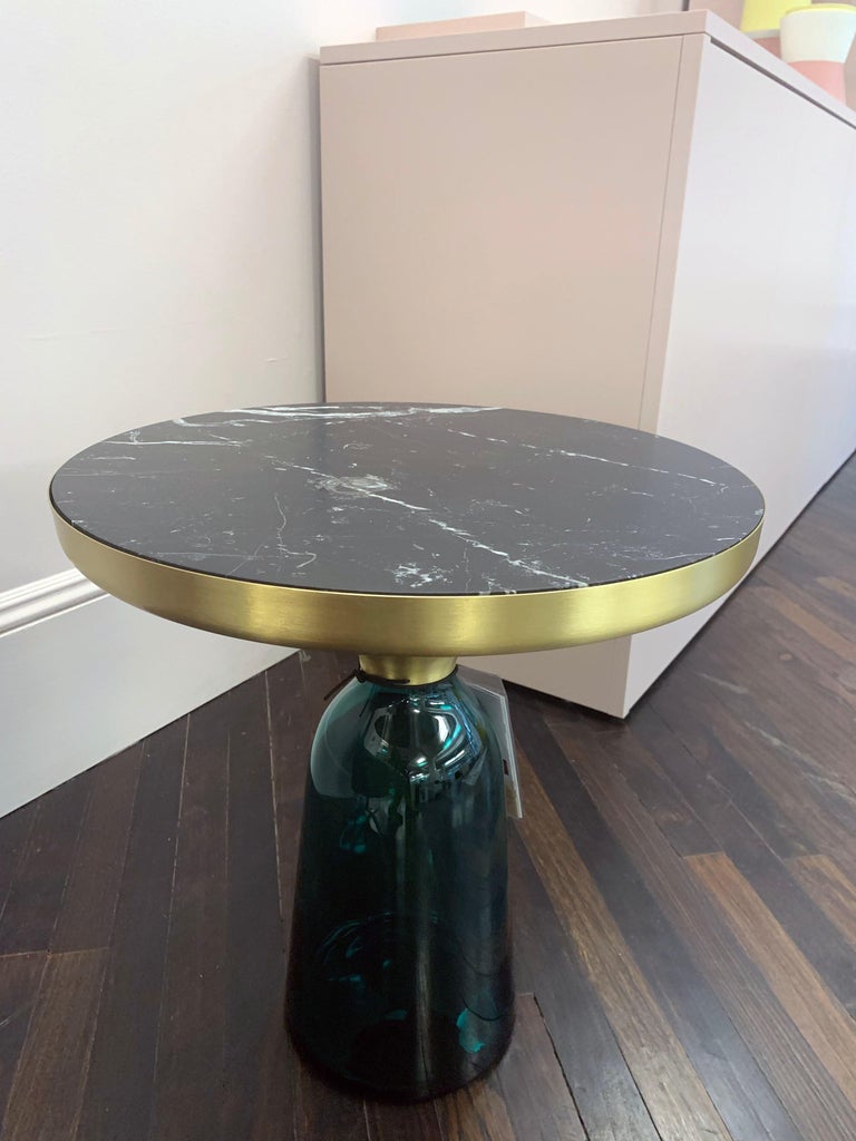 ClassiCon Bell Side Table in Brass, Emerald Green and Marble by ...