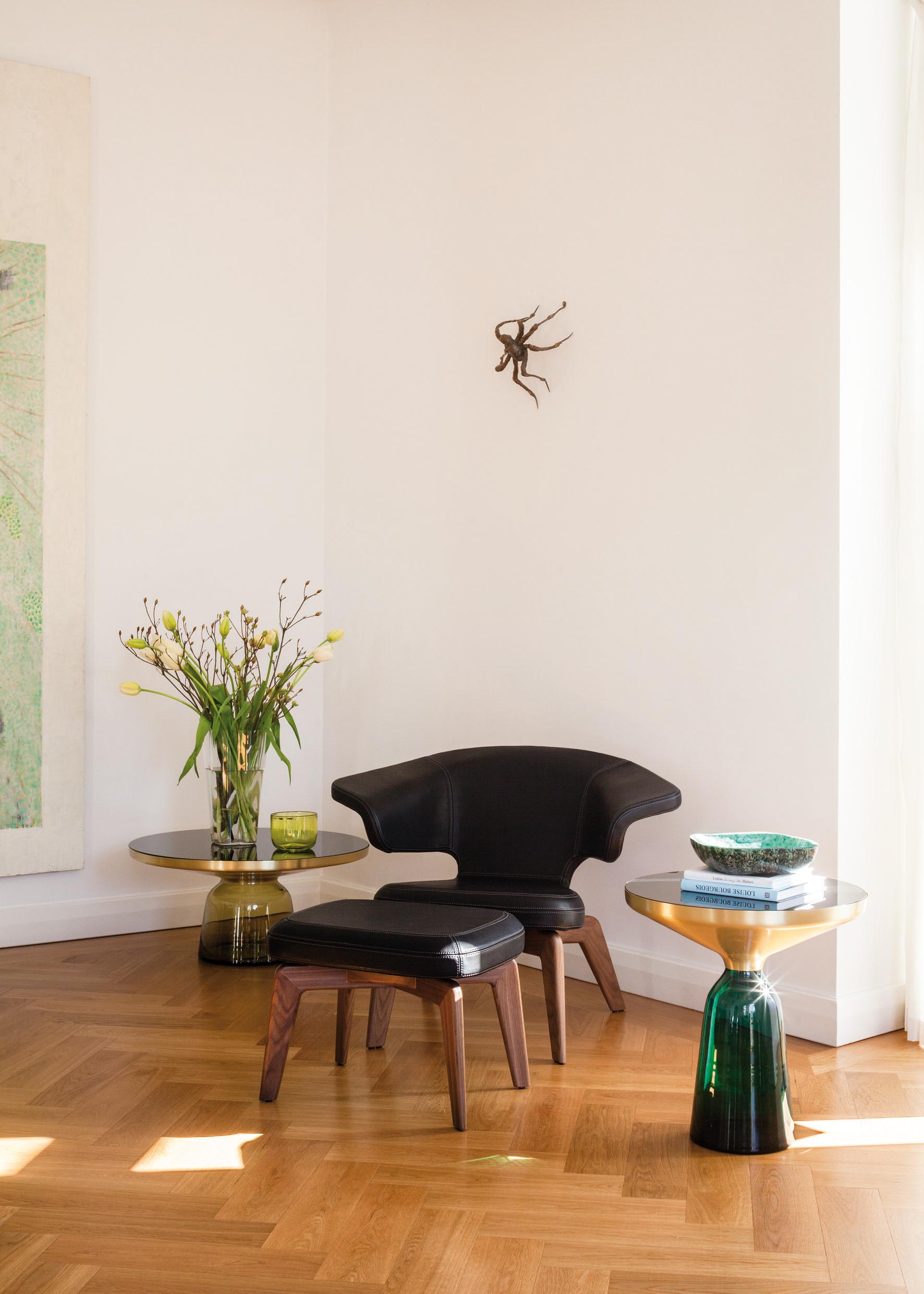 Contemporary ClassiCon Bell Side Table in Brass and Quartz Grey by Sebastian Herkner For Sale