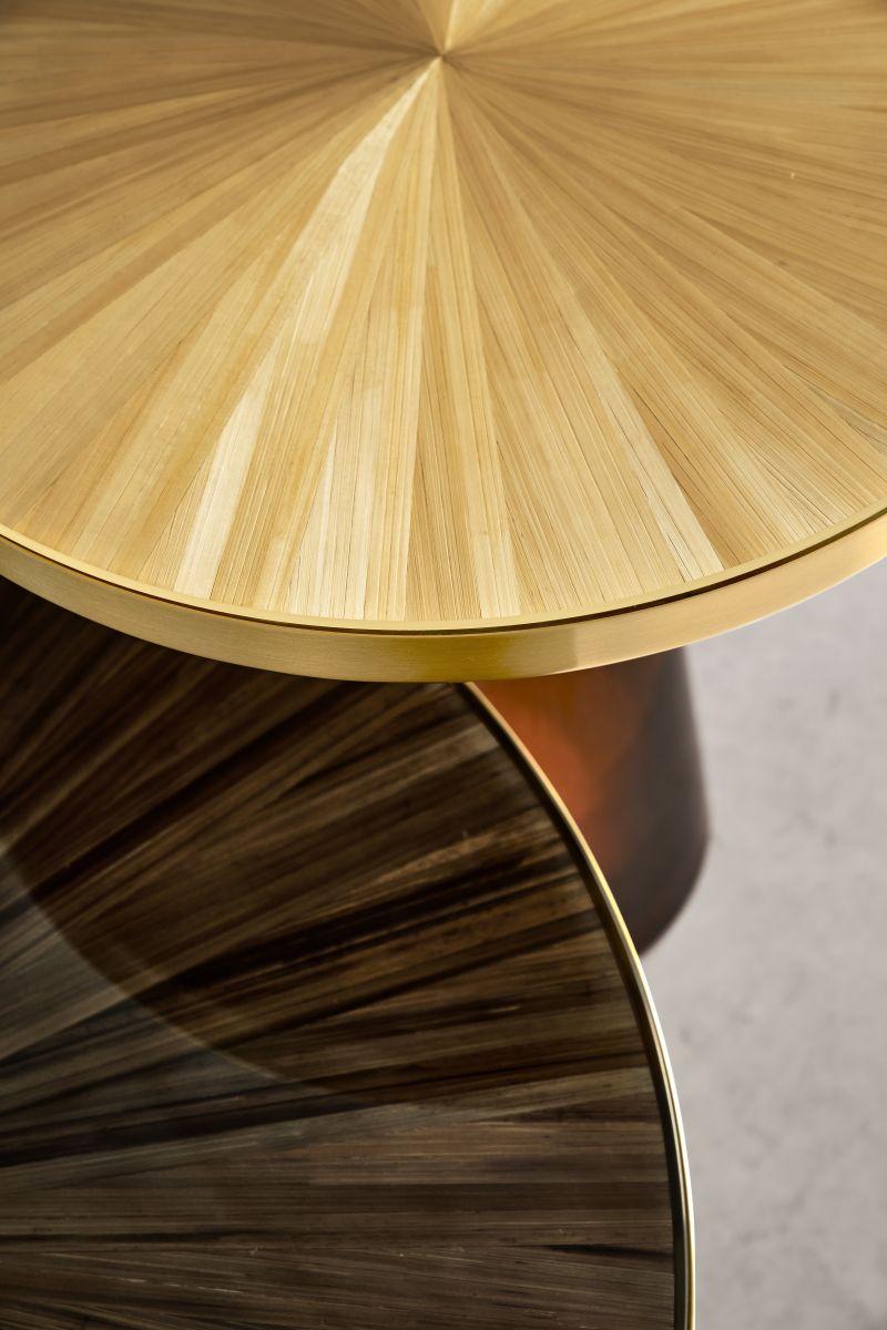 Allemand Table ClassiCon Bell Straw Marqueterie de Sebastian Herkner en vente