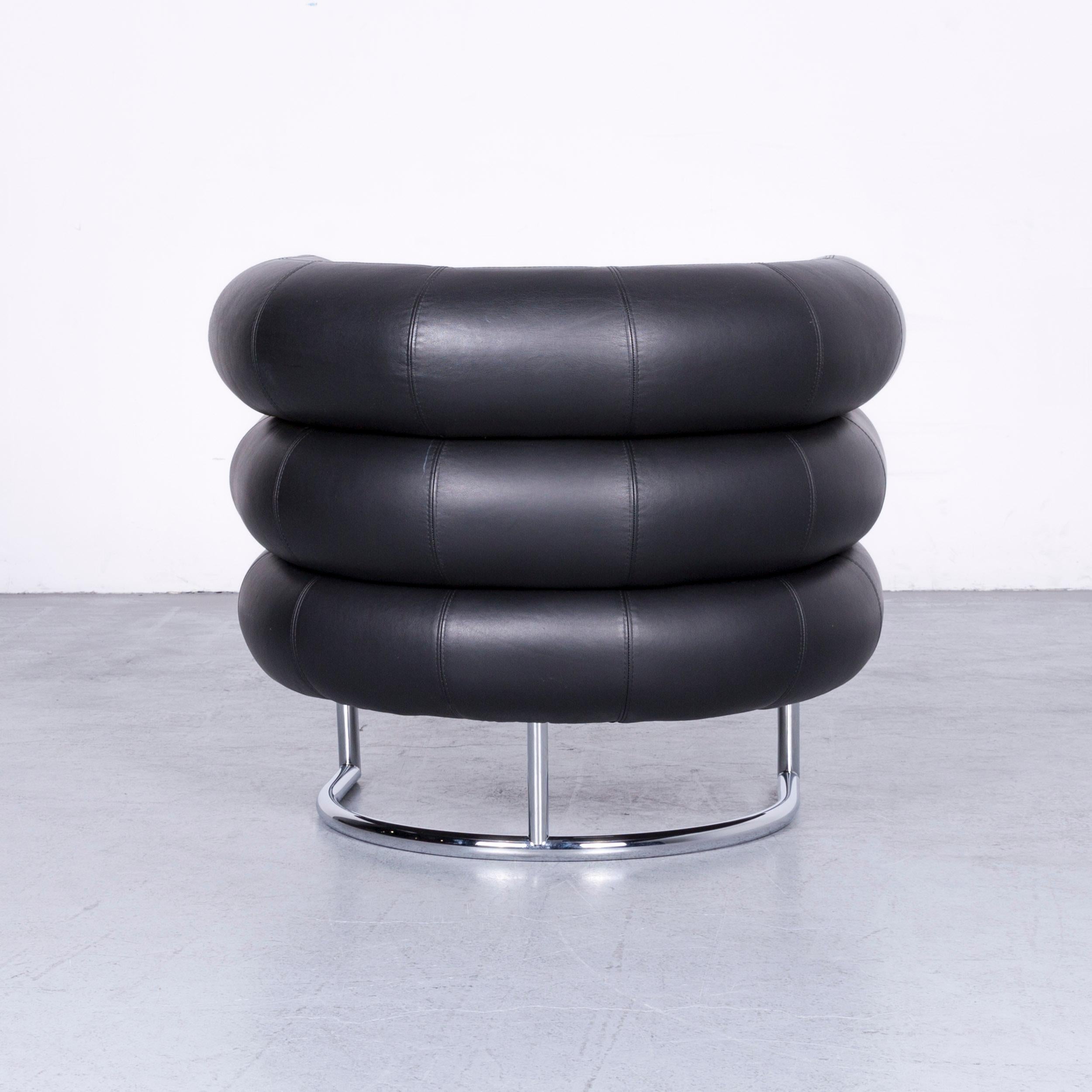 European ClassiCon Bibendum Chair Designer Leather Armchair Black Genuine Leather Chair For Sale