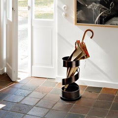 ClassiCon Black Usha Umbrella Stand in Steel by Eckart Muthesius in stock