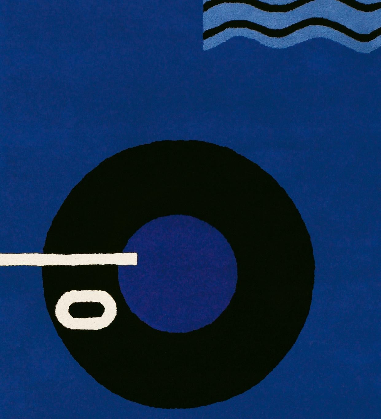 Moderne Tapis ClassiCon bleu marine d'Eileen Gray en vente