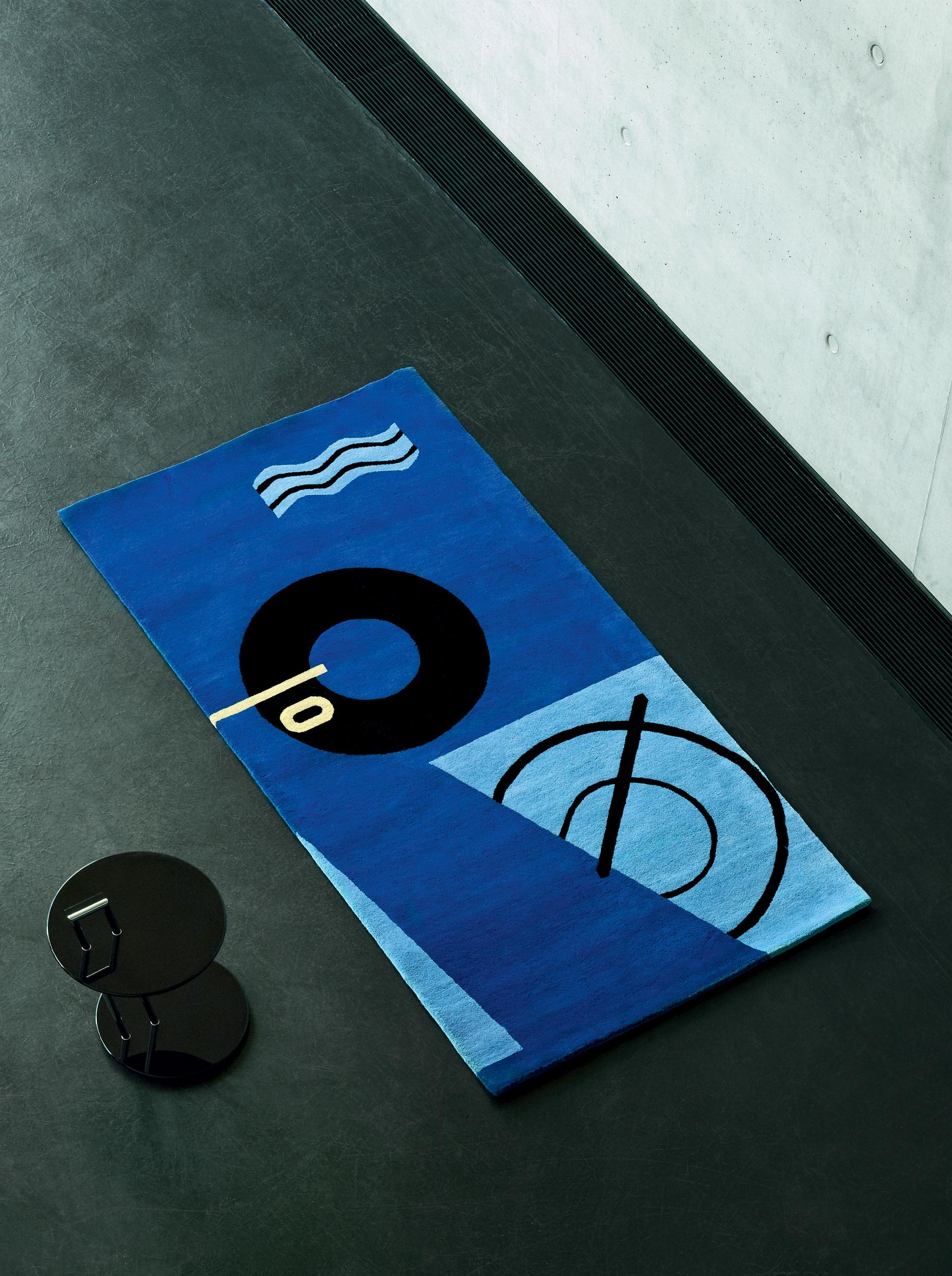 Modern ClassiCon Blue Marine Rug by Eileen Gray For Sale