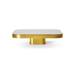 ClassiCon Bow Couchtisch Nr. 1 von Guilherme Torres, Messing und schwarzes Glas