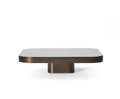 ClassiCon Bow Couchtisch Nr. 1 von Guilherme Torres, Brüniertes Messing & Schwarz