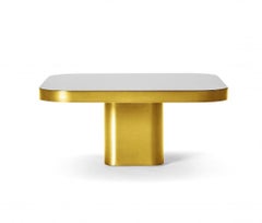ClassiCon Bow Coffee Table No. 3 by Guilherme Torres, Natural Brass & Glass