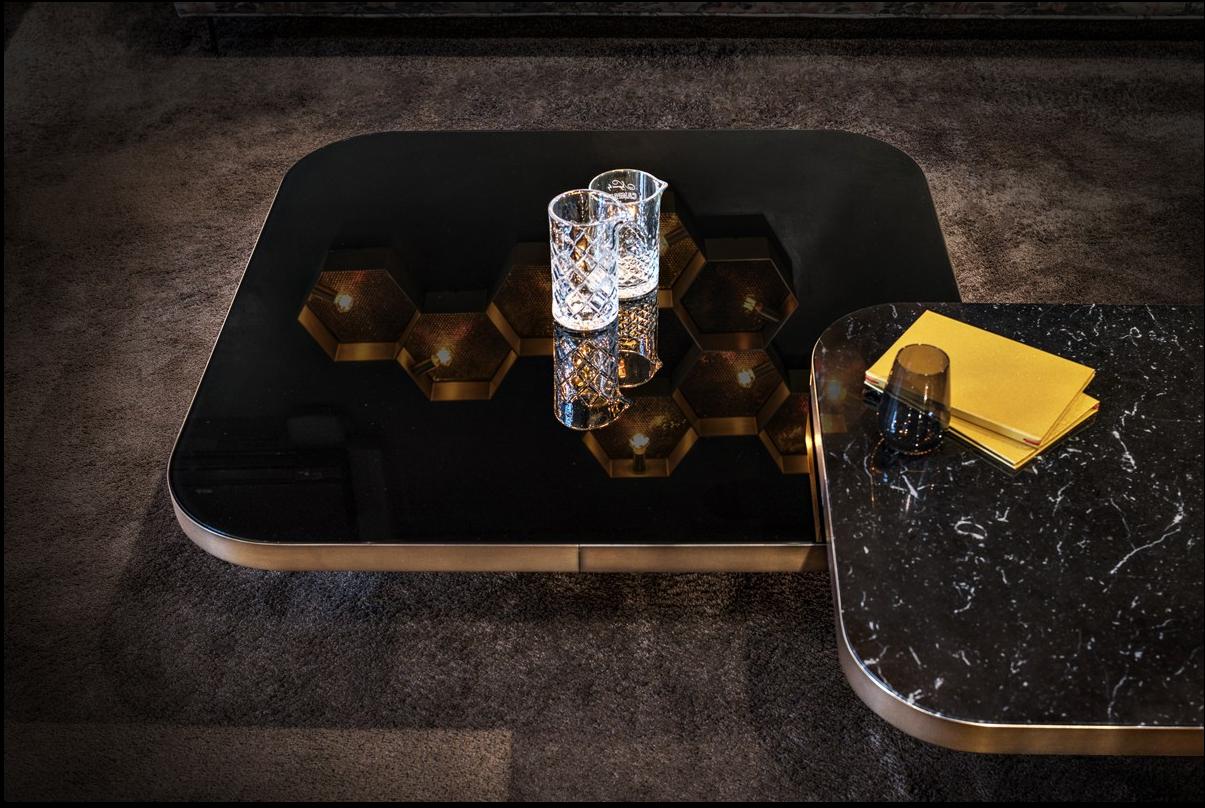 Contemporary ClassiCon Bow Coffee Table No. 3 in Nero Marquina Marble by Guilherme Torres For Sale