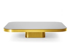 ClassiCon Bow Coffee Table No. 4 by Guilherme Torres, Brass & Black Glass