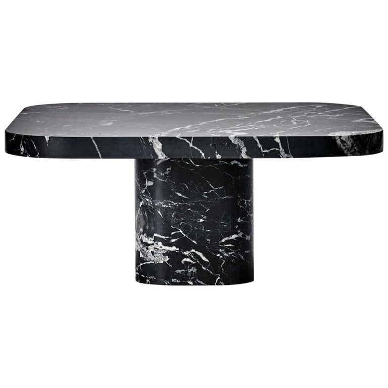ClassiCon Bow Table No. 3 in Nero Marquina Marble by Guilherme Torres in Stock For Sale