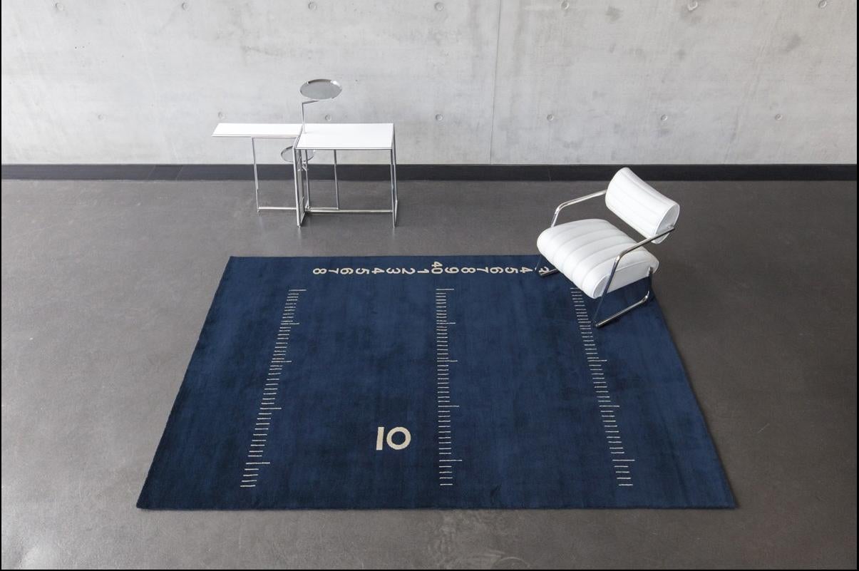 Modern ClassiCon Centimetre Rug in Hand Knotted Wool by Eileen Gray For Sale