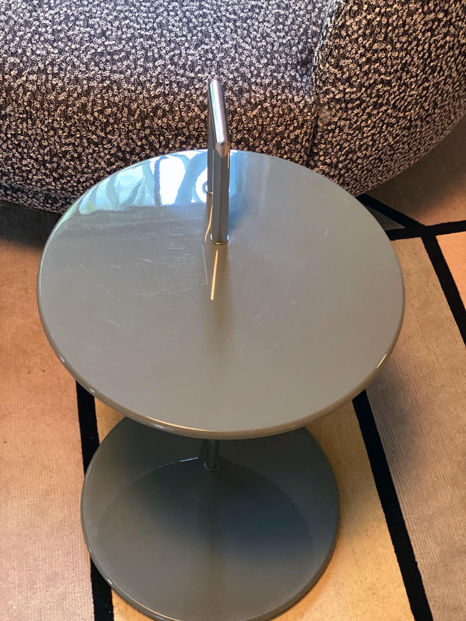 ClassiCon Grey Round Occasional Table Designed by Eileen Gray 1