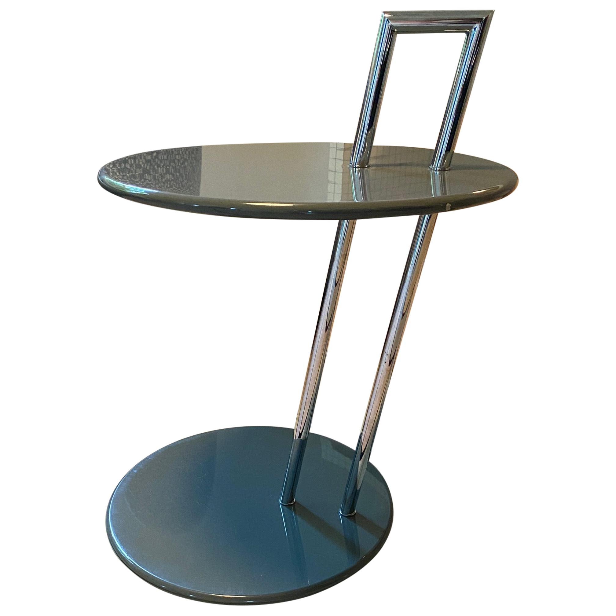 ClassiCon Grey Round Occasional Table Designed by Eileen Gray