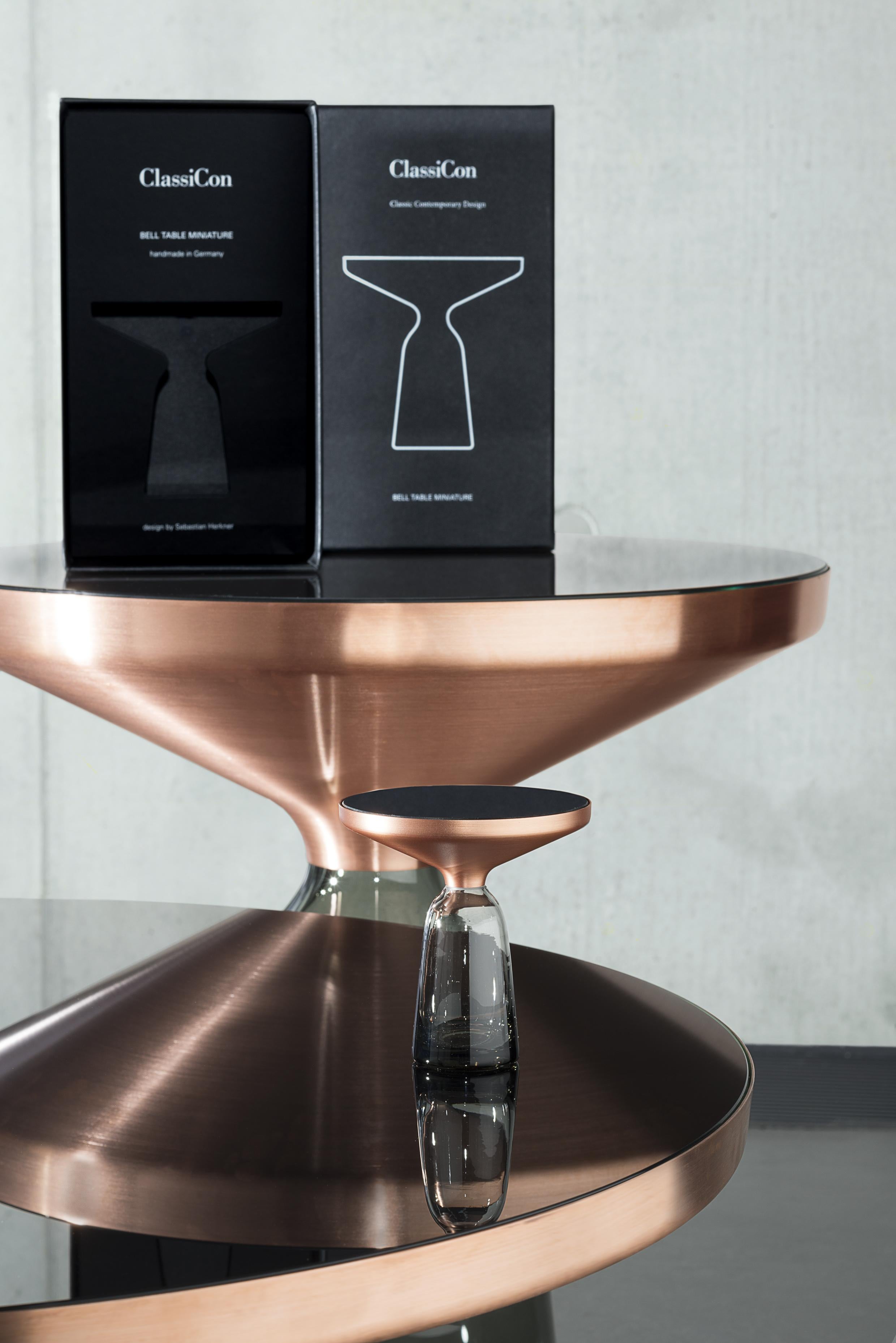 Modern ClassiCon Miniature Bell Side Table in Copper and Grey by Sebastian Herkner