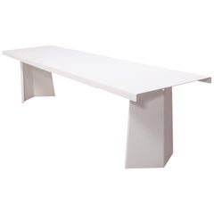 ClassiCon Modern Industrial White Pallas Dining Table by Konstantin Grcic