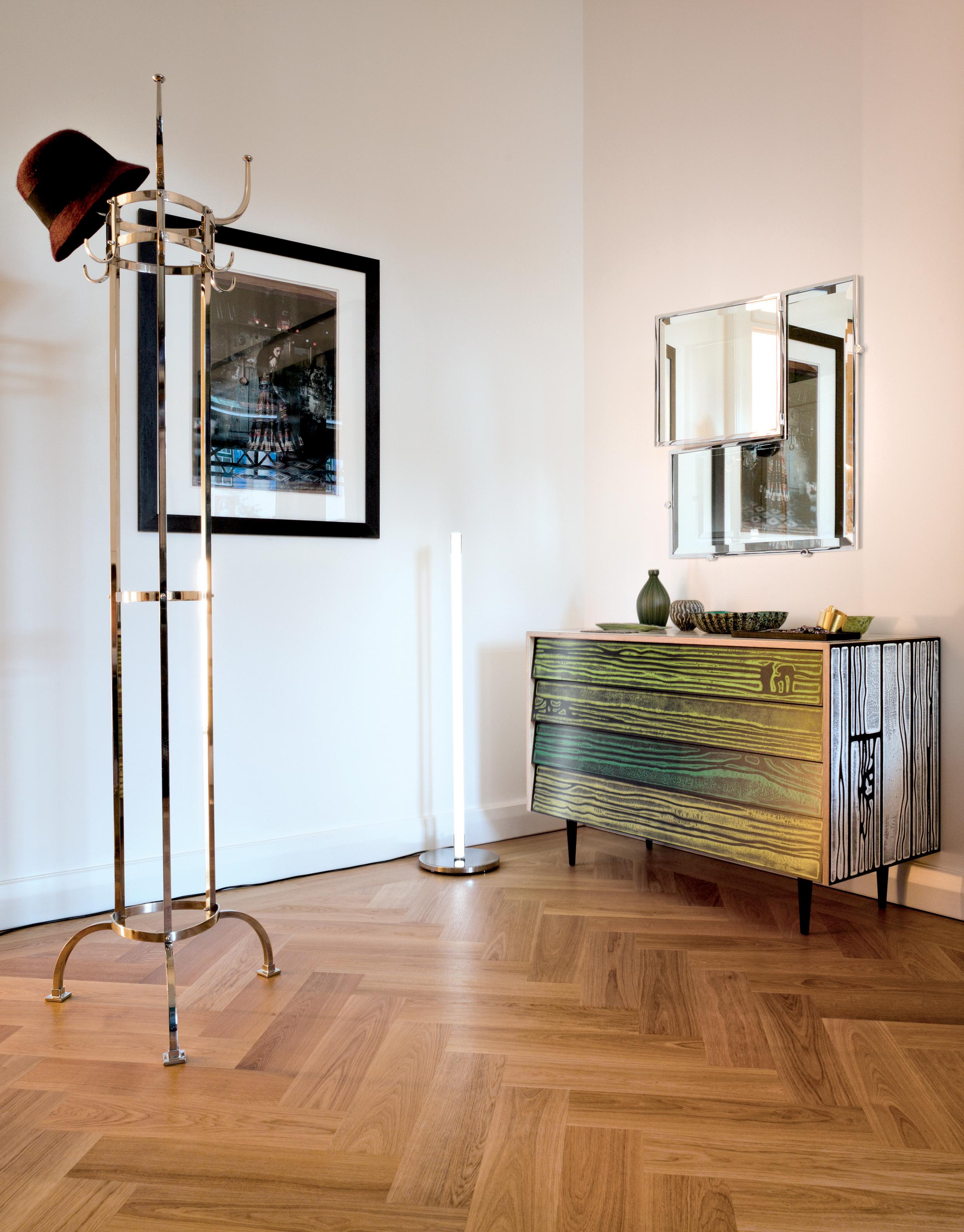 Modern ClassiCon Nymphenburg Coat Stand in Black Nickel-Plated by Otto Blümel For Sale
