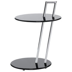 Tavolino rotondo ClassiCon in nero di Eileen Gray