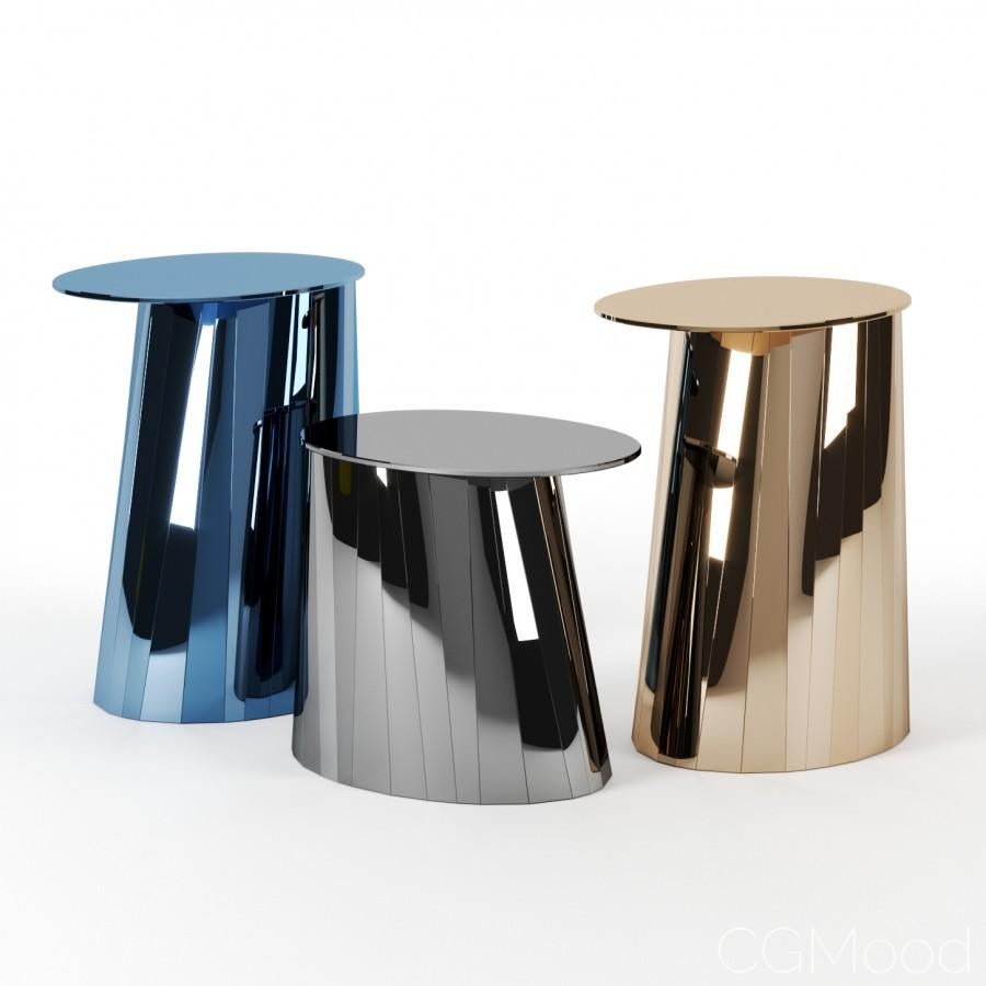 Modern ClassiCon Onyx Black Pli Table Designed by Victoria Wilmotte