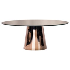Tavolo ClassiCon Pli in bronzo con piano laccato di Victoria Wilmotte