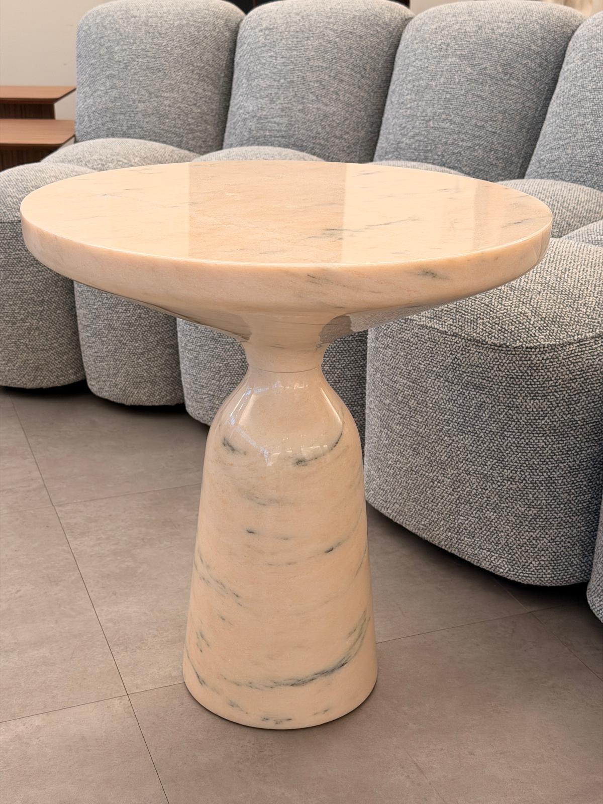 Bell Side Table, marble solid SPECIAL 
Marble Estremoz Rose polished