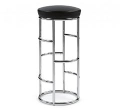 ClassiCon Satish Bar Stool Design Eckart Muthesius - Black leather seat