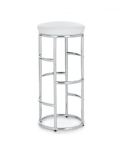 ClassiCon Satish Bar Stool Design Eckart Muthesius - White leather seat