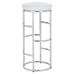ClassiCon Satish Bar Stool Design Eckart Muthesius - White leather seat