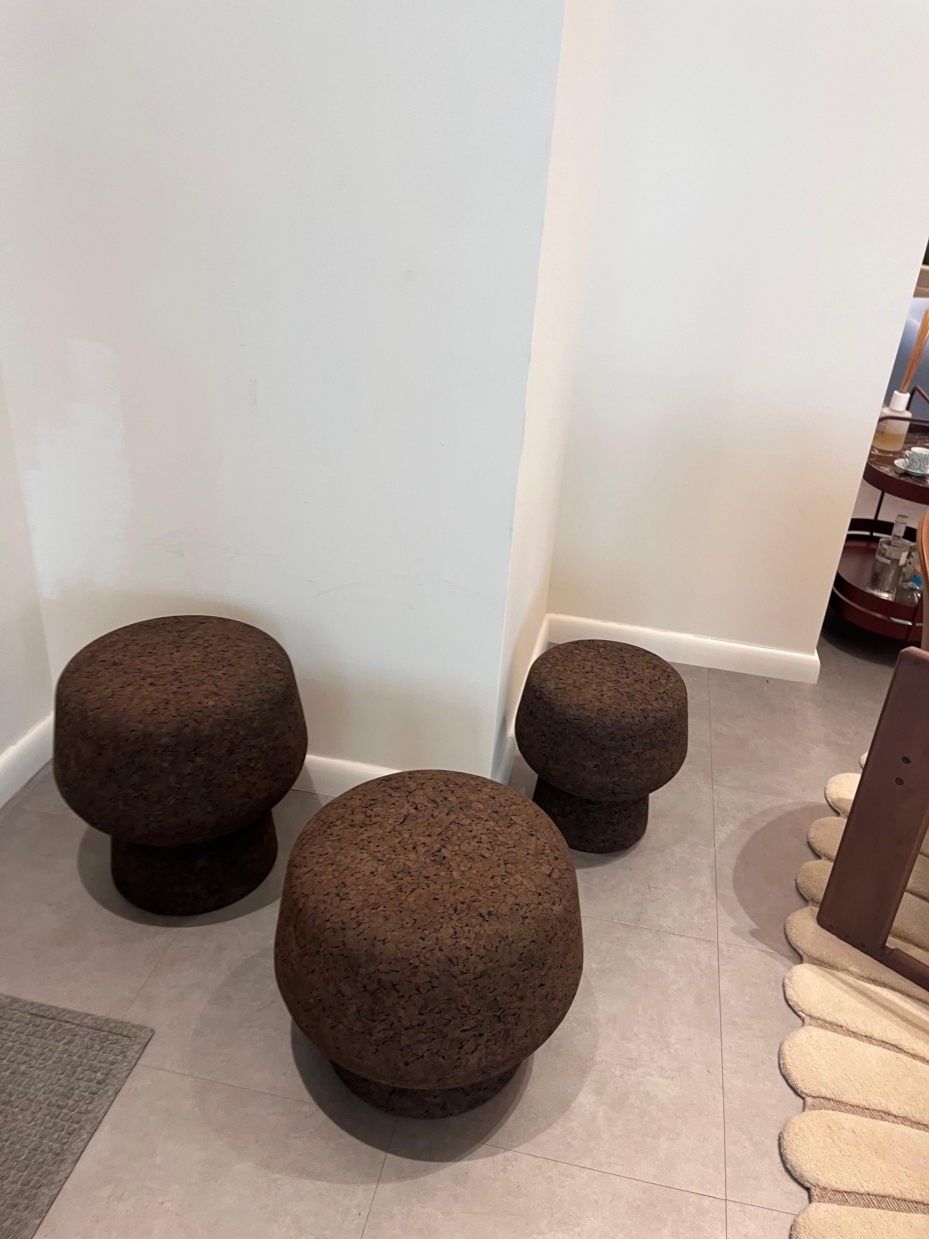 ClassiCon Set of Three Cork Side Tables by Herzog & de Meuron in STOCK For Sale 5
