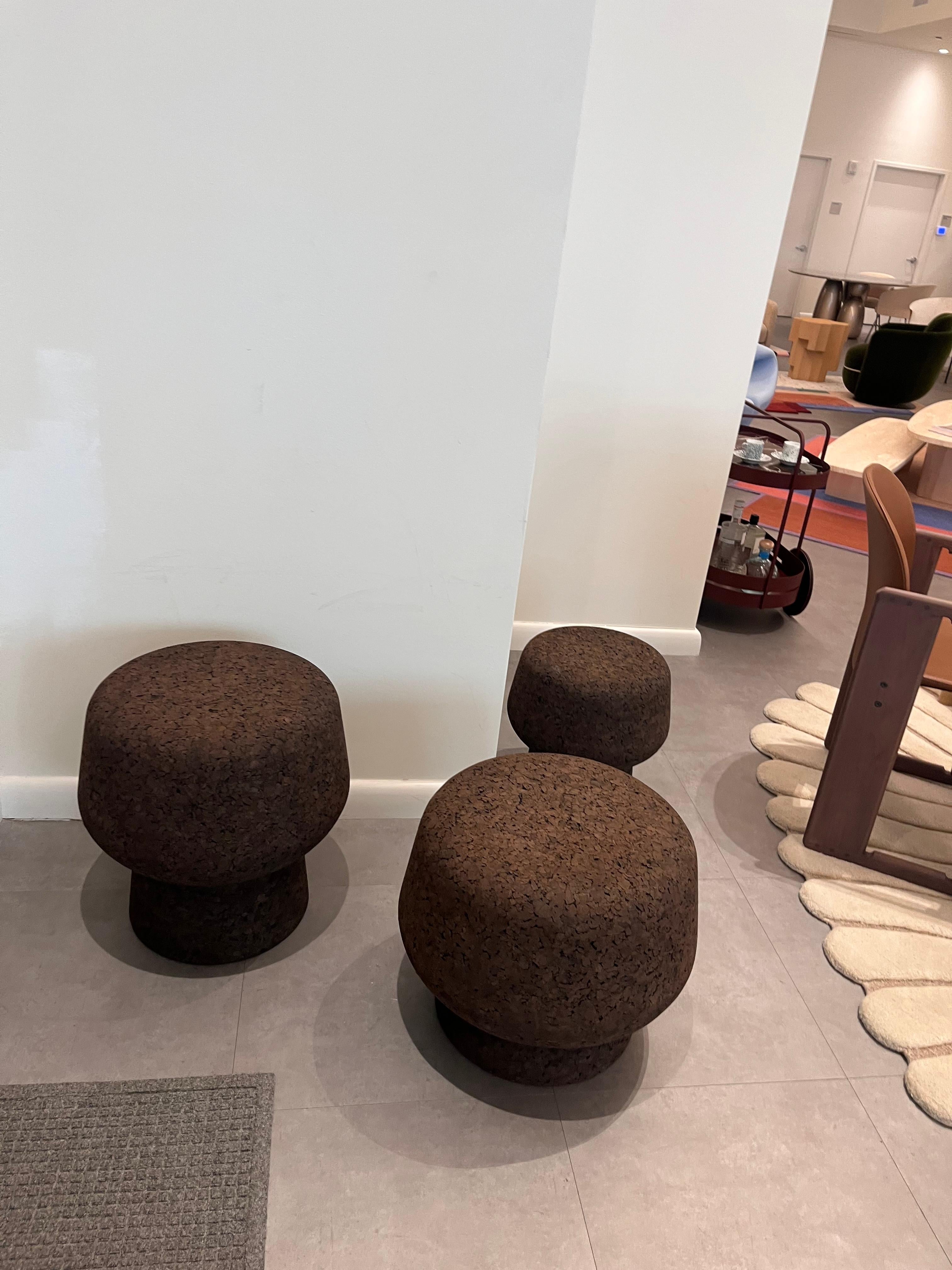 ClassiCon Set of Three Cork Side Tables by Herzog & de Meuron in STOCK For Sale 6