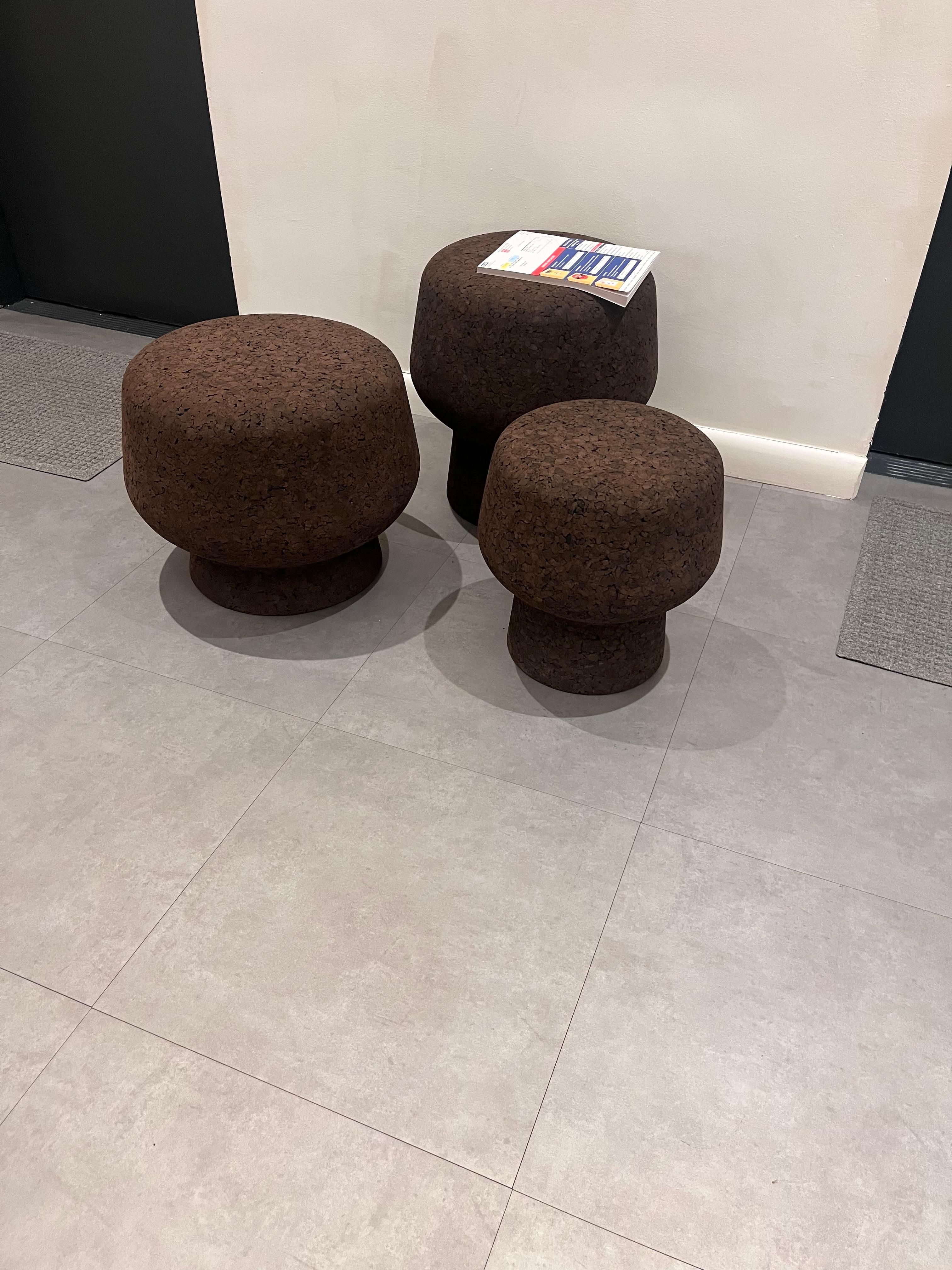 ClassiCon Set of Three Cork Side Tables by Herzog & de Meuron in STOCK In Excellent Condition For Sale In New York, NY