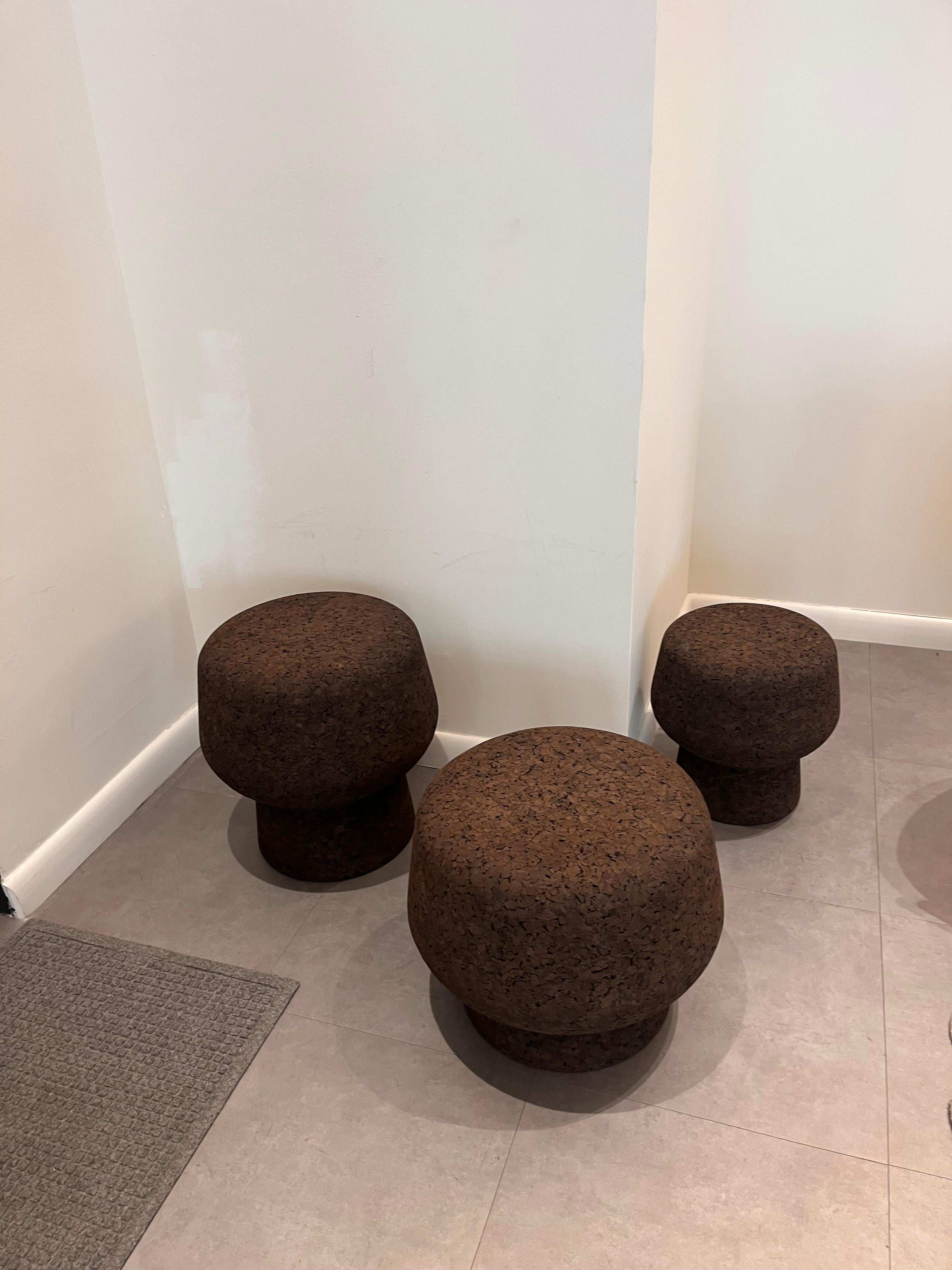 ClassiCon Set of Three Cork Side Tables by Herzog & de Meuron in STOCK For Sale 3