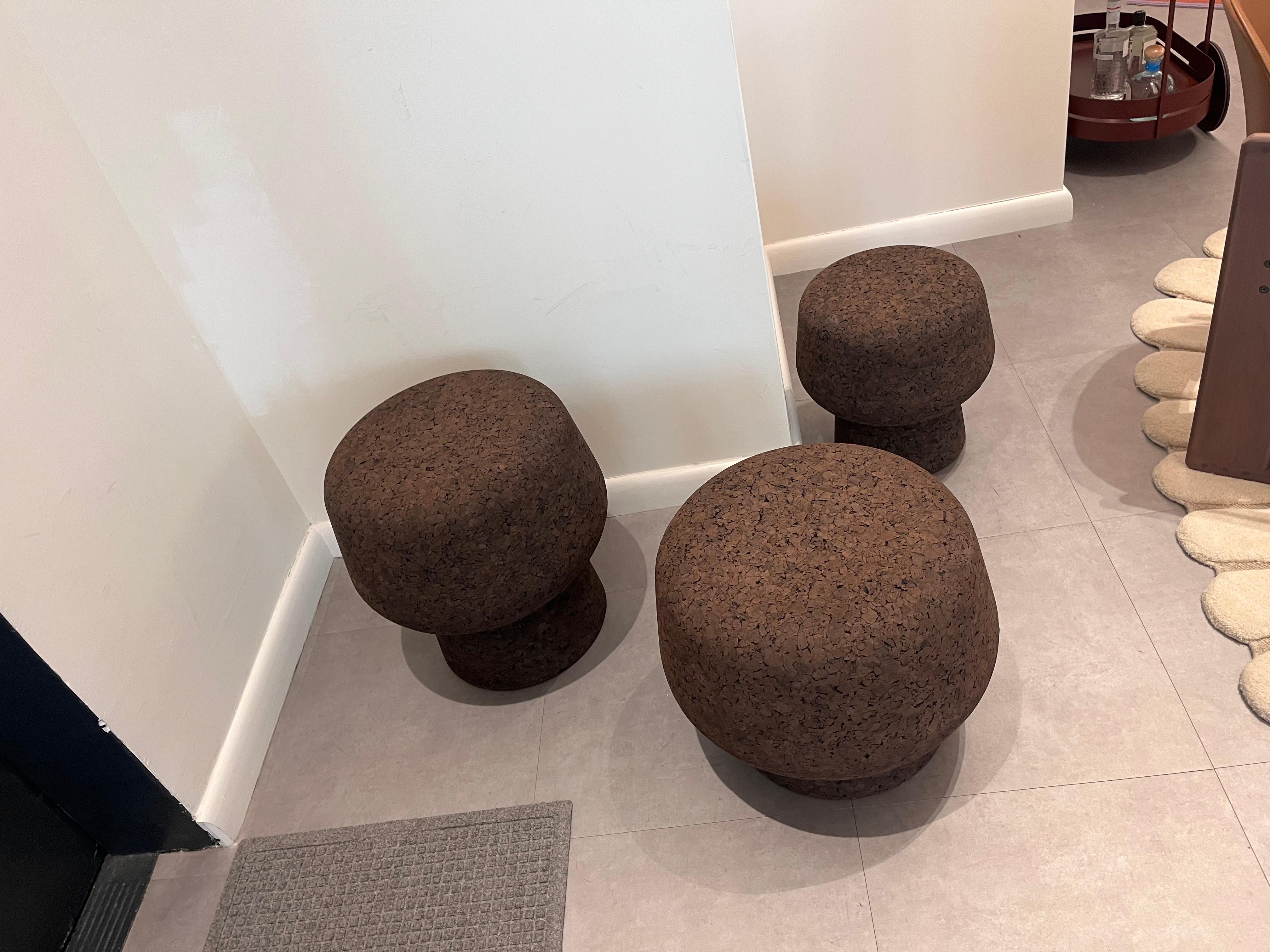 ClassiCon Set of Three Cork Side Tables by Herzog & de Meuron in STOCK For Sale 4