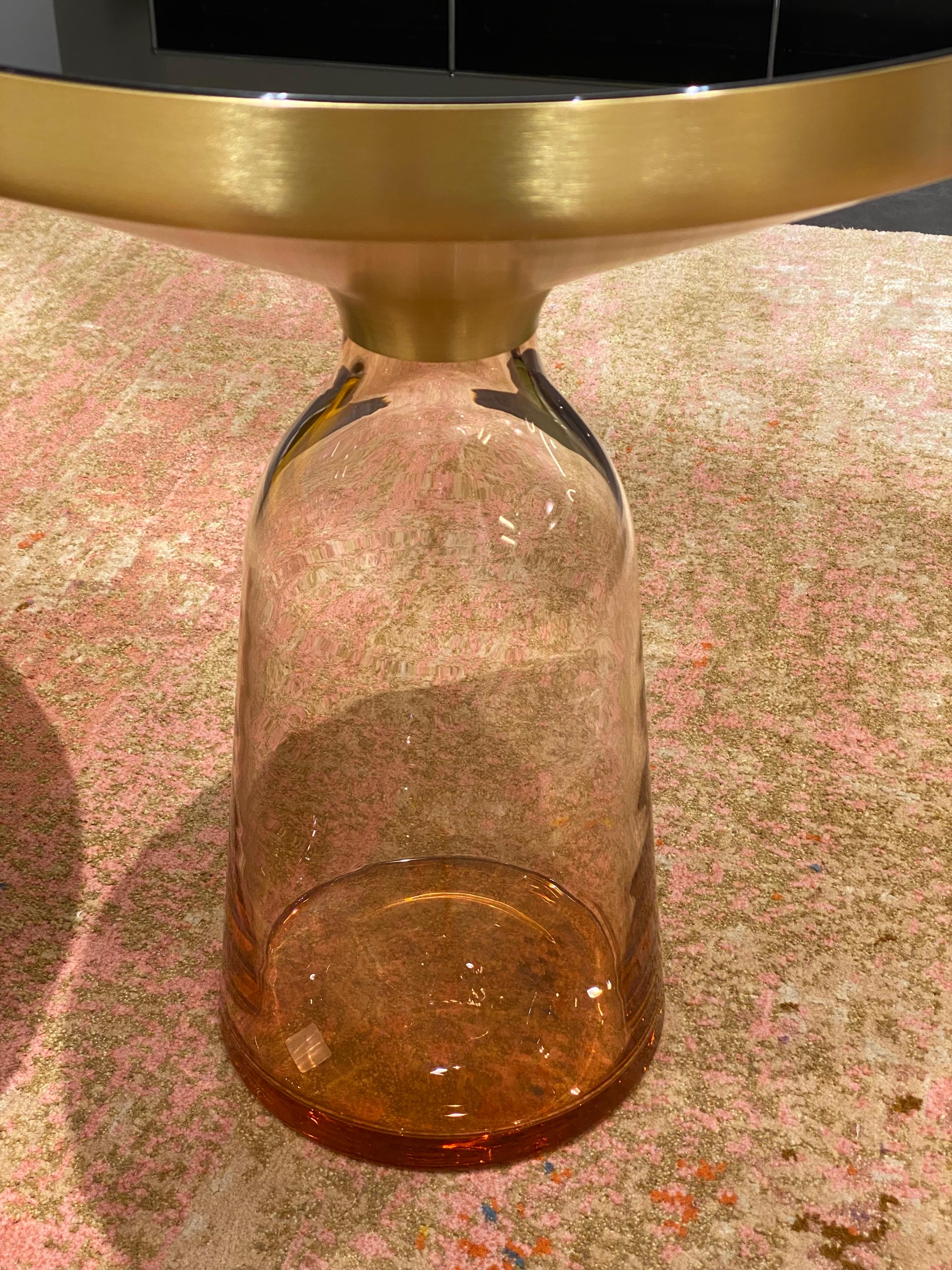 ClassiCon Set of Two Bell Rose Glass Tables  by Sebastian Herkner in STOCK For Sale 2