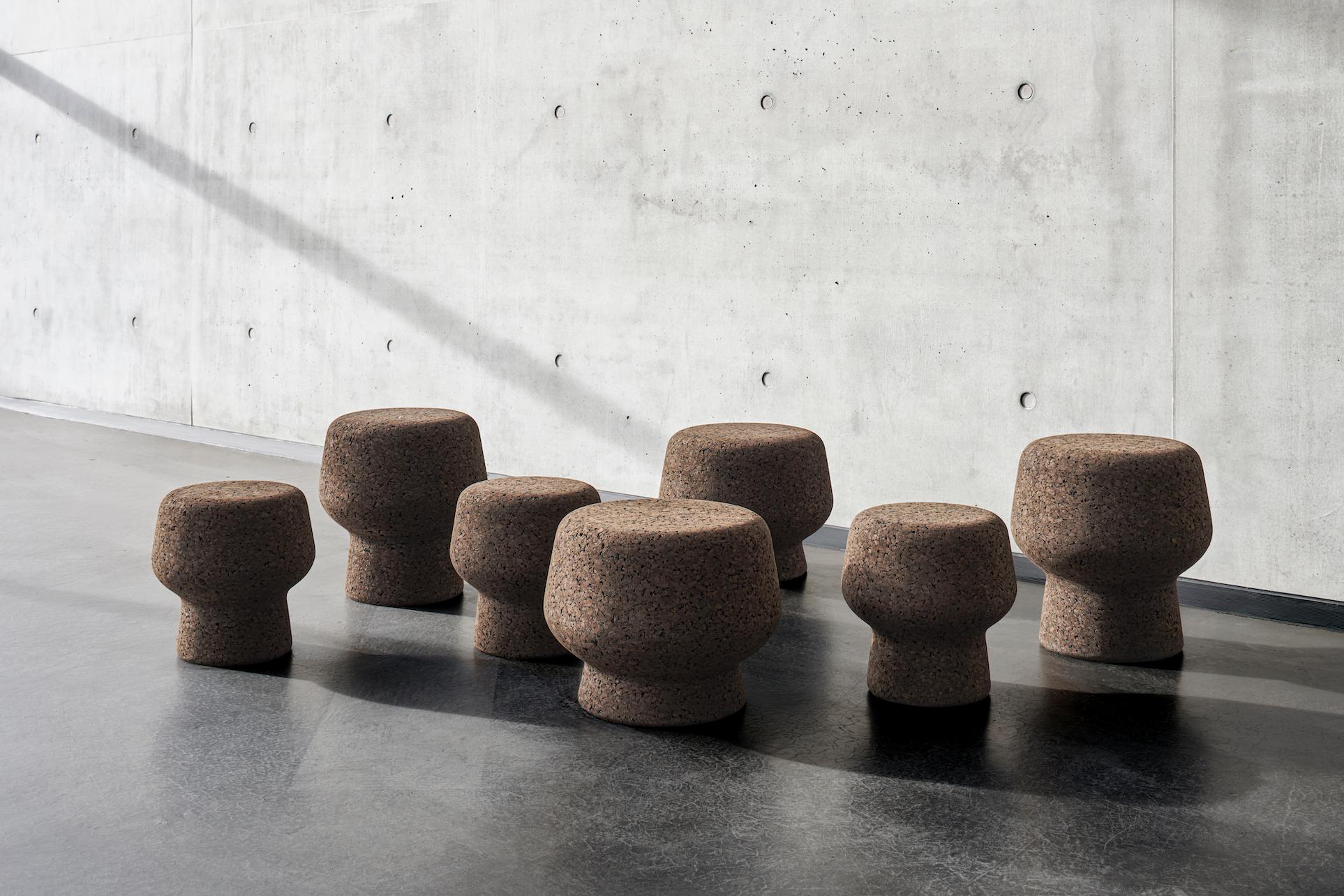 ClassiCon Set of Two Cork Side Tables No 1 & 2 by by Herzog & de Meuron en venta 2