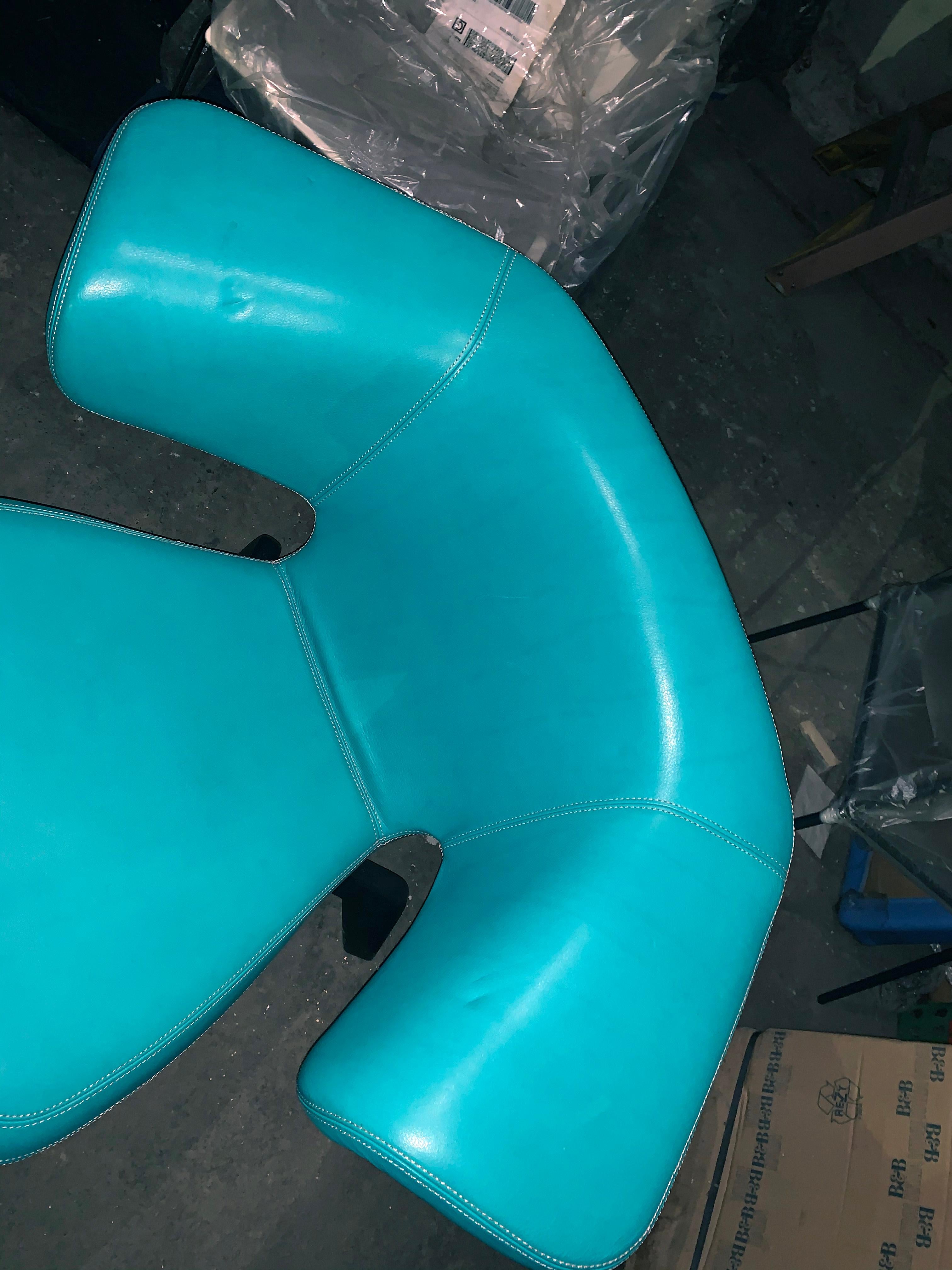ClassiCon Turquoise Munich Lounge Chair Designed by Sauerbruch Hutton in STOCK For Sale 1