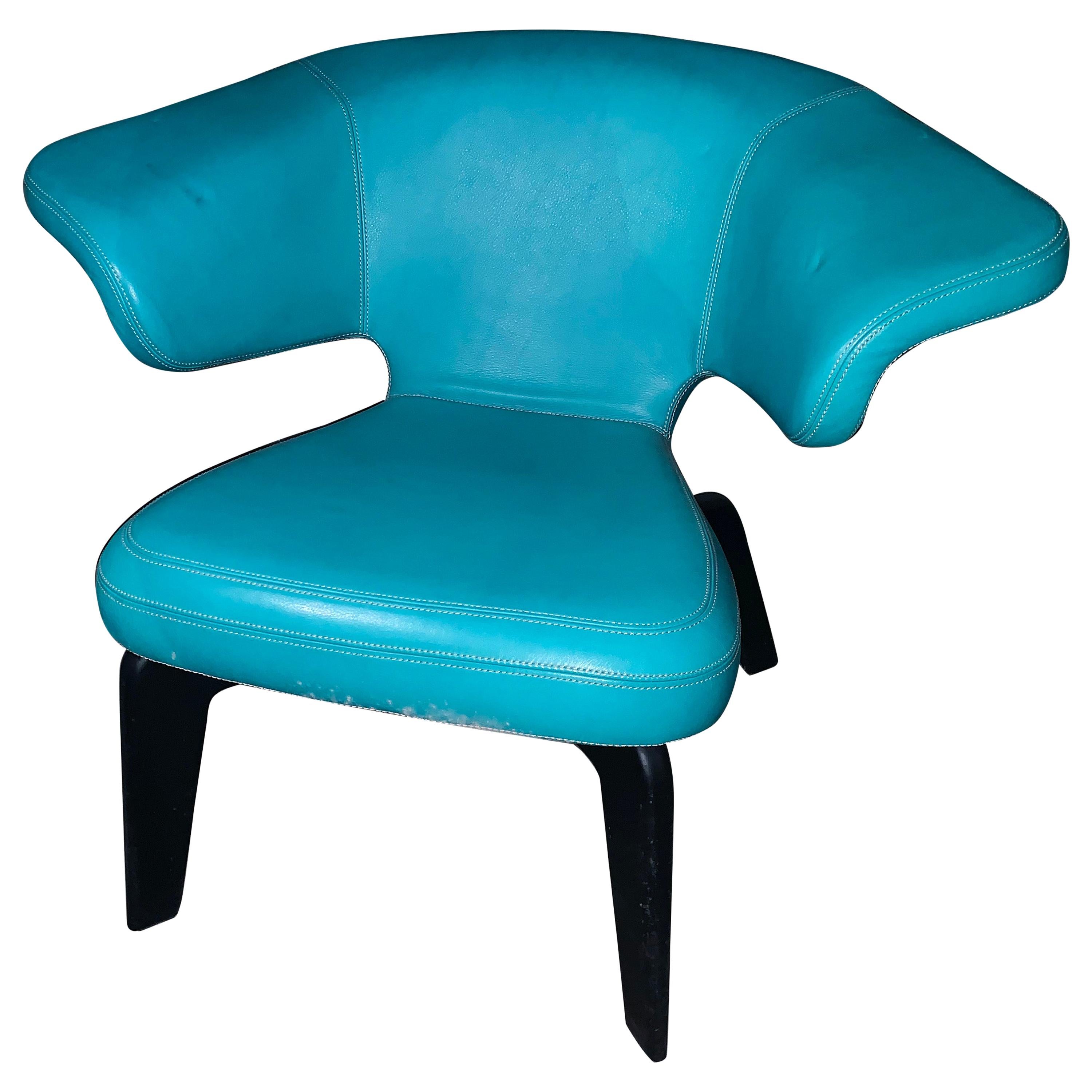 ClassiCon Turquoise Munich Lounge Chair Designed by Sauerbruch Hutton in STOCK For Sale