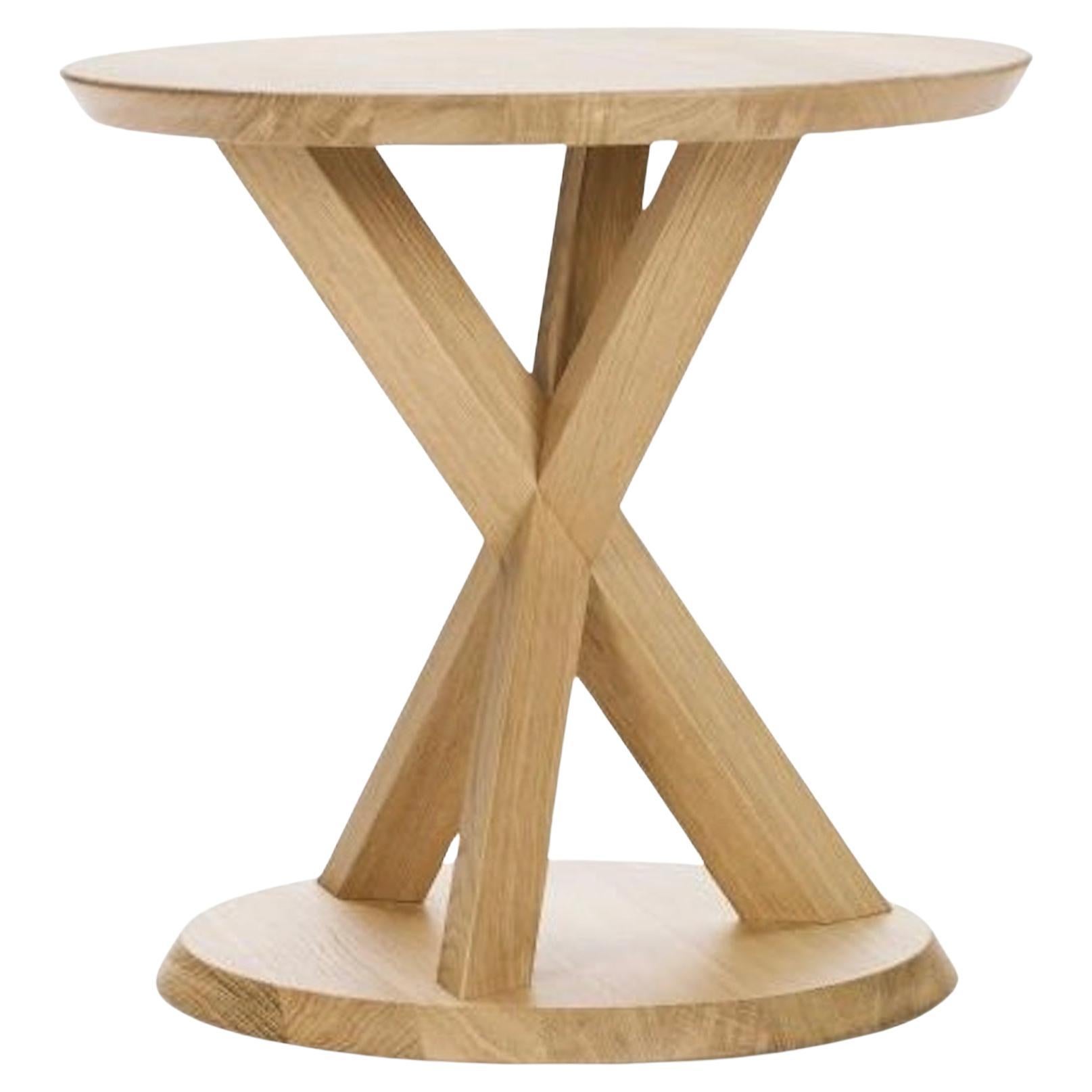 ClassiCon Volkshaus Side Table by Herzog & de Meuron, Solid Oak For Sale