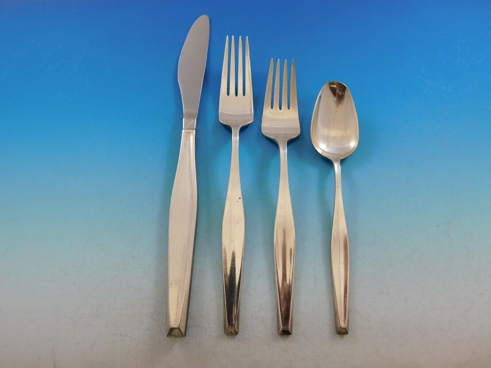 Classique by Gorham Sterling Silver Flatware Service for 8 Set 49 Pieces Modern In Excellent Condition In Big Bend, WI