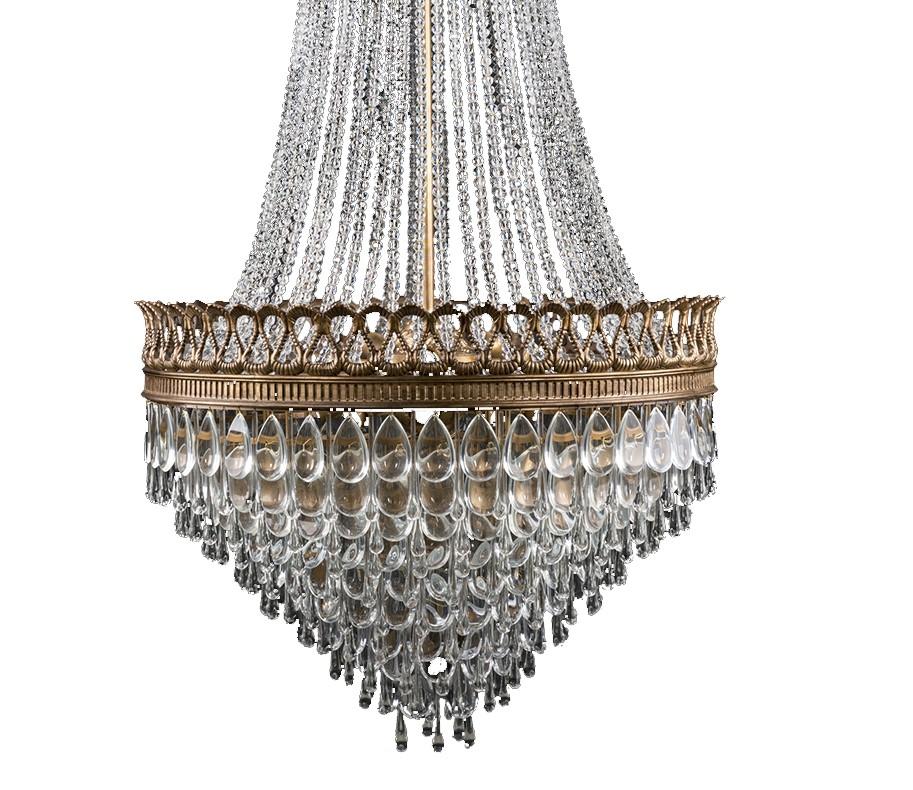 Italian Classique Chandelier by Badari For Sale