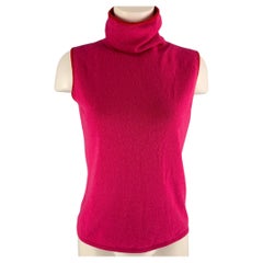 CLASSIQUES ENTIER Size S Fuchsia Cashmere Solid Pullover