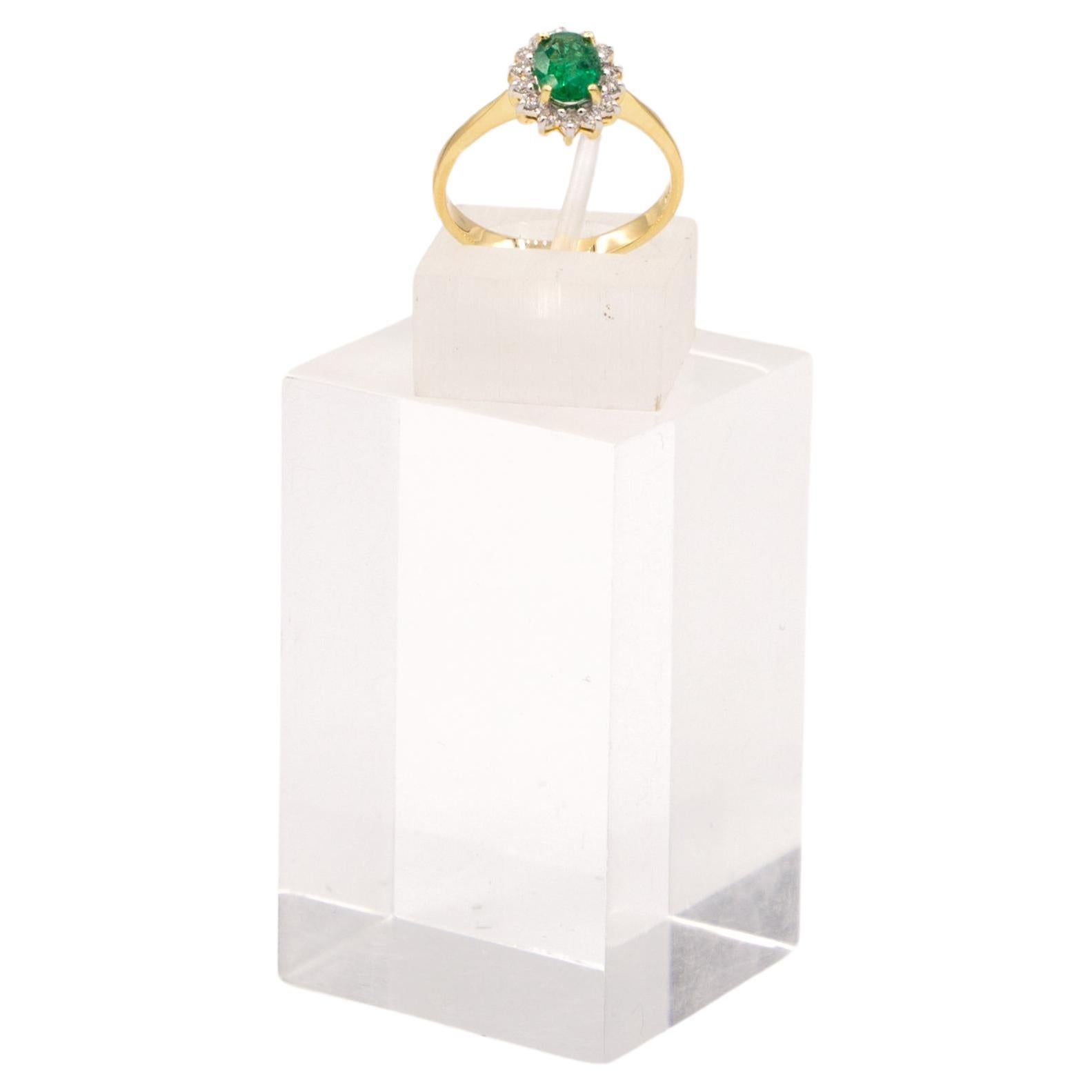 Anello con diamante smeraldo Classisal