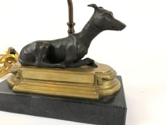Classy Bronze Greyhound Table Lamp by Chelsea House