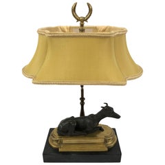 Classy Bronze Greyhound Table Lamp by Chelsea House
