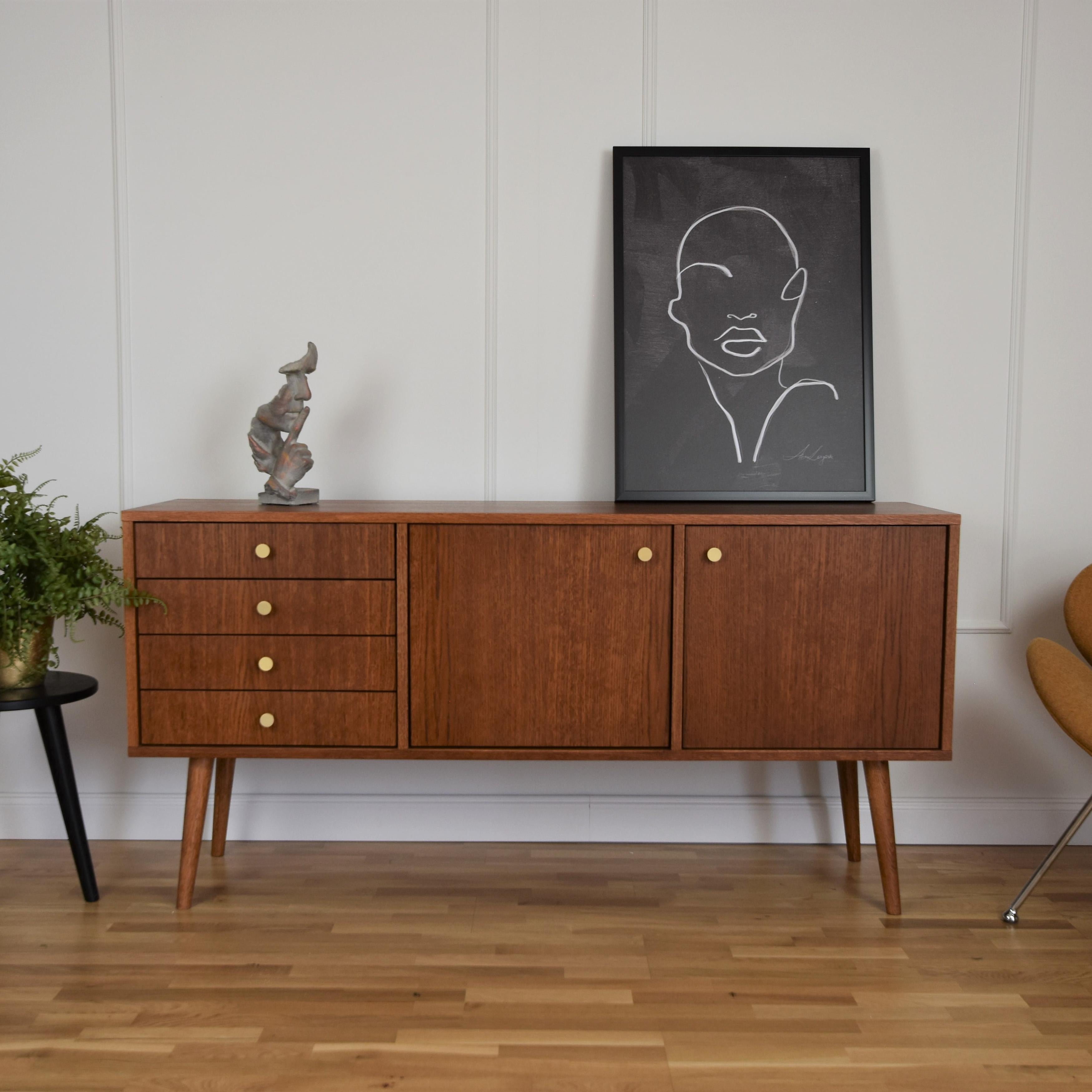 Post-Modern Classy Brown Medium Sideboard With Handles by Pastform For Sale