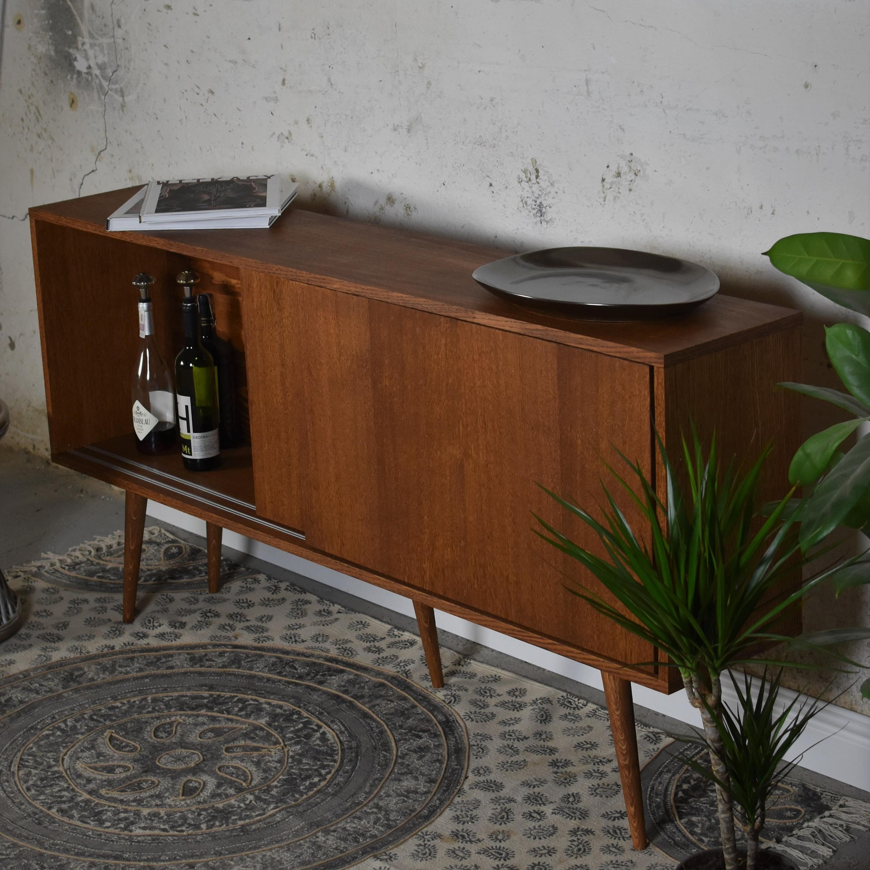 Stained Classy Brown Slide Small Sideboard by Pastform For Sale