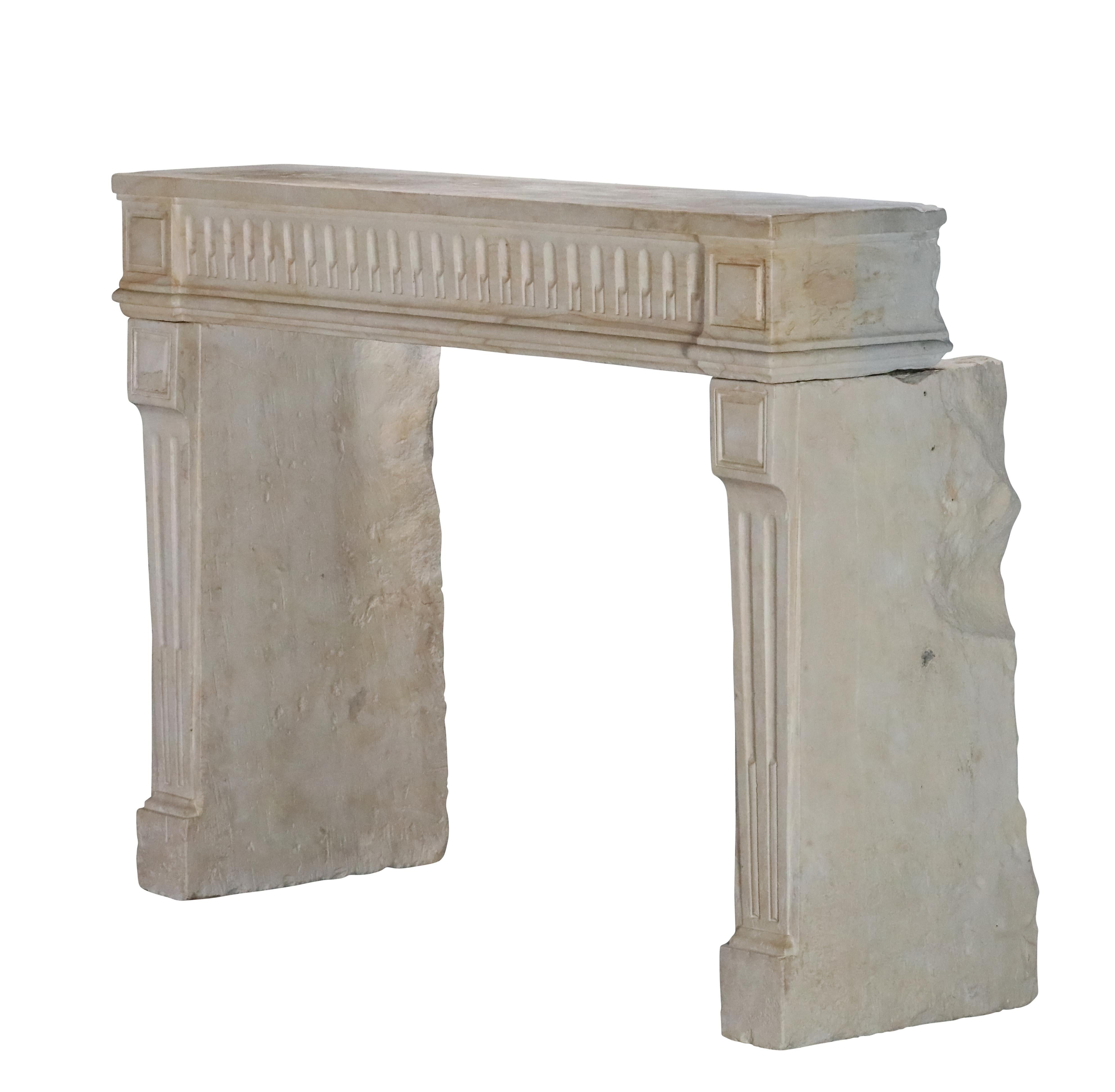 Classy Chic 18th Century Limestone Fireplace For Exclusive Interior Project For Sale 5