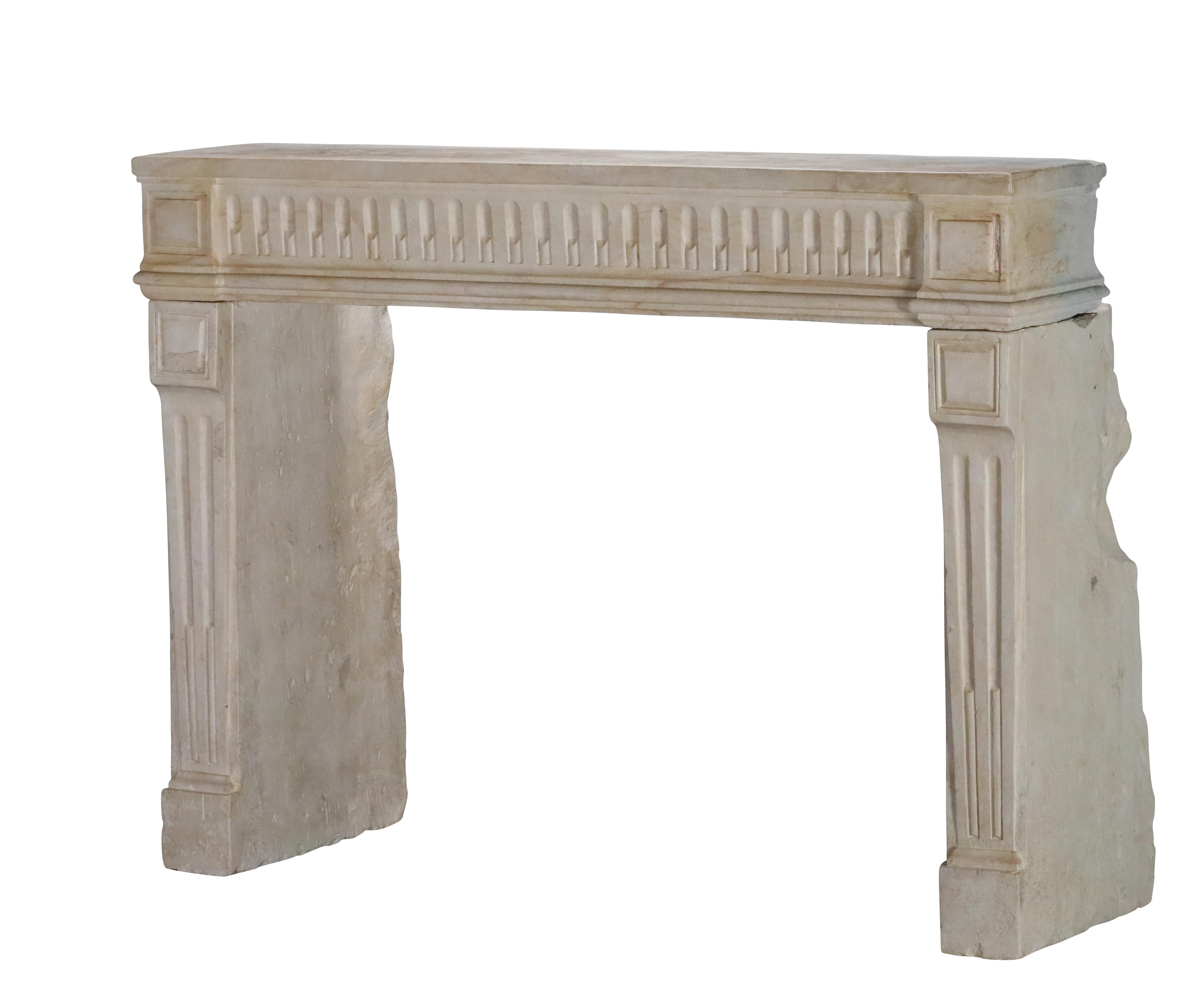Classy Chic 18th Century Limestone Fireplace For Exclusive Interior Project For Sale 6