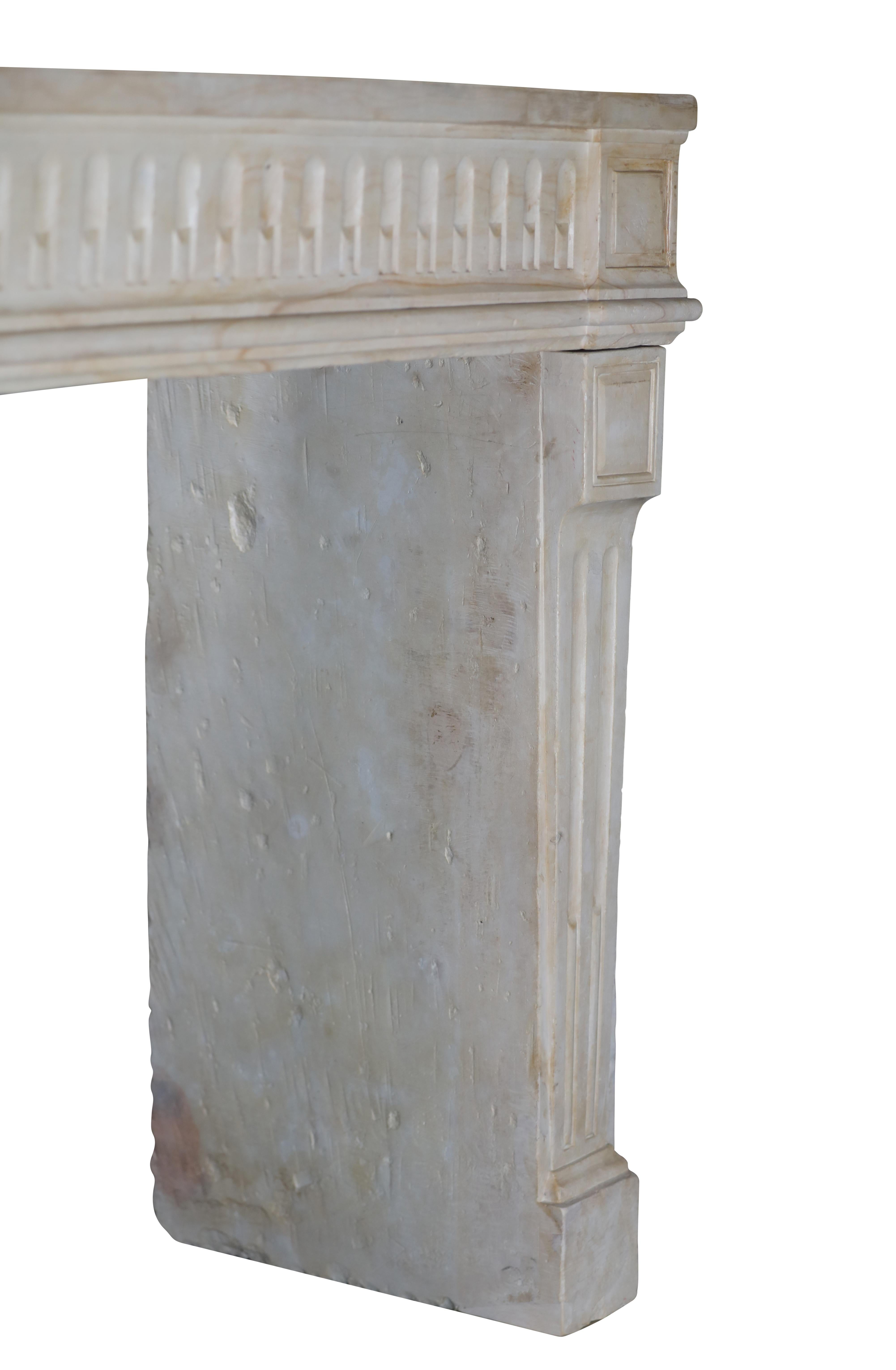 Classy Chic 18th Century Limestone Fireplace For Exclusive Interior Project For Sale 11