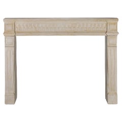 Classy Chic 18th Century Limestone Fireplace For Exclusive Interior Project