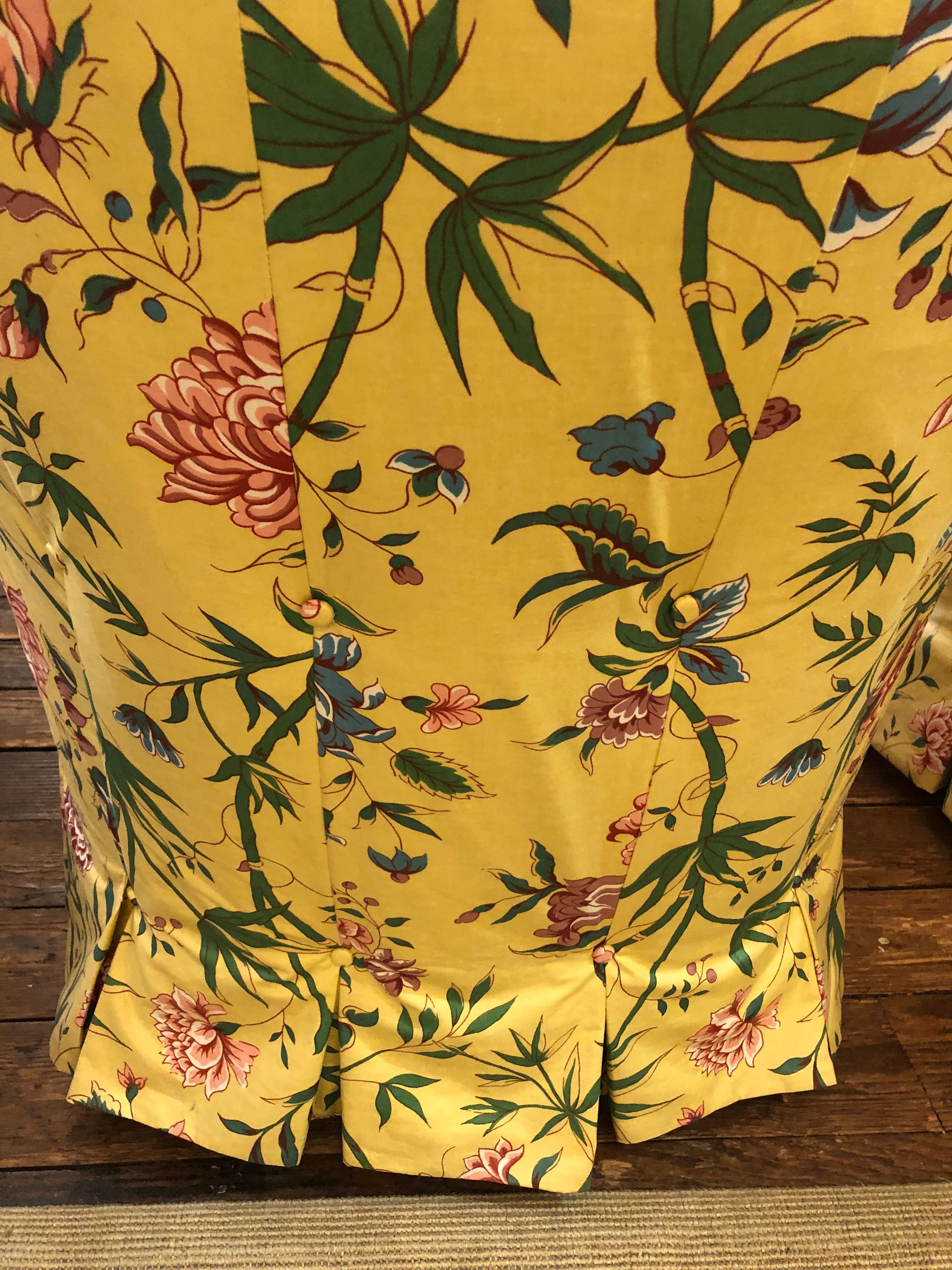 Classy Comfy Pair of Chintz Upholstered Club Chairs 3